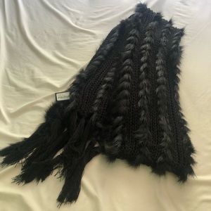 BRAND NEW Bebe Black Crochet Scarf